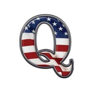  Reflective Letter Q with Flag   1 h   REFLECTIVE 