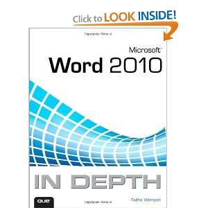  Microsoft Word 2010 In Depth [Paperback] Faithe Wempen 