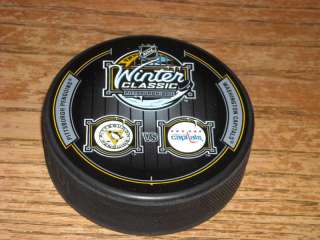 2011 WINTER CLASSIC PENQUINS / CAPS COMMEMORATIVE PUCK  