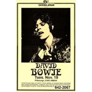  David Bowie Live at Civic Arena Nov. 19 Concert Sheet 11 