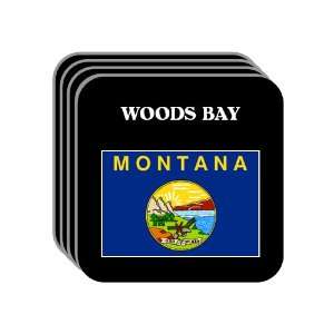  US State Flag   WOODS BAY, Montana (MT) Set of 4 Mini 