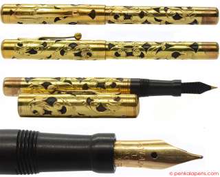 SWAN gold filed filigree design overlay eyedropper pen  