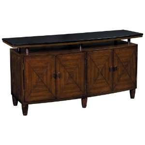  Contemporary Wood Top Wood Inlay Console