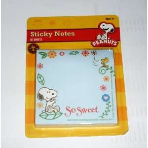  Peanuts Snoopy & Woodstock Sticky Notes   So Sweet 