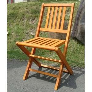    Set of 2 Outdoor Wood Folding Chairs with Slats Design Beauty
