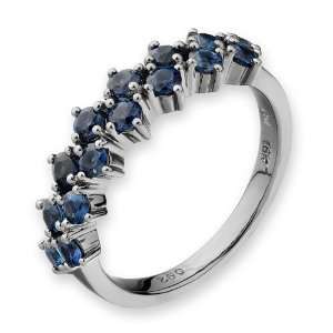 18K Yellow Gold Oxidized Four Prong Setting Blue Sapphire 