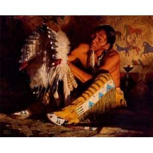  David Mann   Red Feathers Canvas Giclee