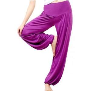  Womens Soft Elastic Waistband Fitness Yoga Herem Pants 