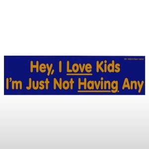  169 Hey, I Love My Kids  Bumper Sticker Toys & Games