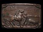 Very Old 1950s Childs Western Style Stone studded Belt Buckle  