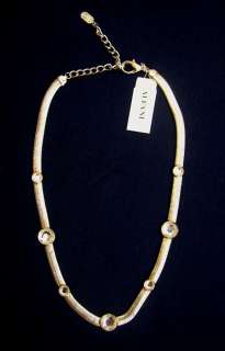 Alfani Silver Tone Necklace w/ Rhinestones $28 #2082  