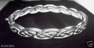 Sterling Silver Celtic Bracelet Bangle Irish Made knot 925  