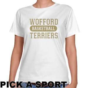  Wofford Terriers Ladies White Custom Sport Classic Fit T 
