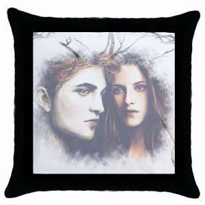 New Custom Black Throw Pillow Case Home Decoration Twilight Edward 