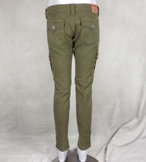 True Religion Jeans womens KRISTA Skinny Cargo leggings army green 