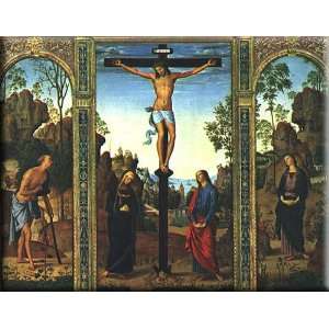 The Galitzin Triptych 30x23 Streched Canvas Art by Perugino, Pietro