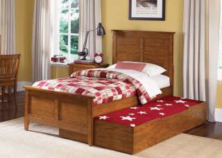 New GrandpaS Cabin Youth Twin Sleigh Bed Set Aged Oak Antique Brass 5 