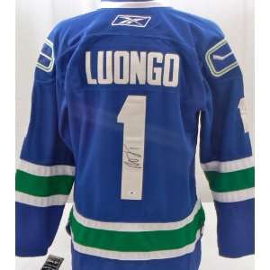 Roberto Luongo Autographed Jersey   Vancouver Canucks   Autographed 