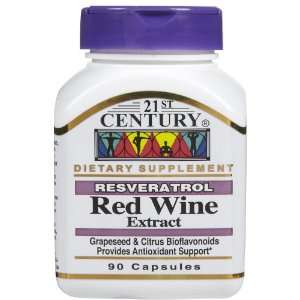  21st Century Vitamins Resveratrol Red Wine Extract Caps 