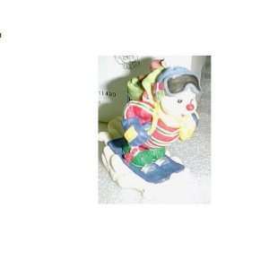  Snowman Sking Downhill Figurine #11490 
