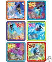18 XTREME SPORTS FUN FACTS Stickers Party Favors Supply  