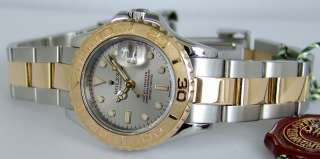 ROLEX   Ladies 18kt Gold & Stainless YachtMaster Grey Dial   169623 