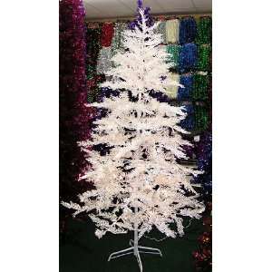  7 Winter White Cedar Artificial Christmas Tree   Pre Lit 