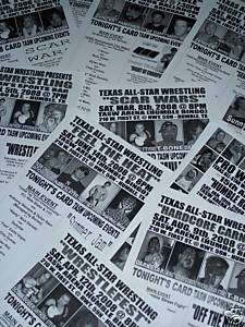 TASW,Texas All Star Wrestling,*40 Event Posters*,WWE,WCW,AWA,WCCW,TNA 
