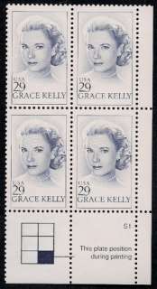 1993   GRACE KELLY   #2749 Mint  MNH  Plate Block  