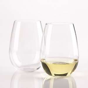  Wine Enthusiast U Chardonnay Stemless Wine Glasses  Set of 