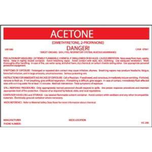  LABELS ACETONE