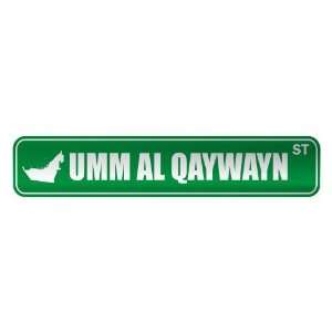   QAYWAYN ST  STREET SIGN CITY UNITED ARAB EMIRATES