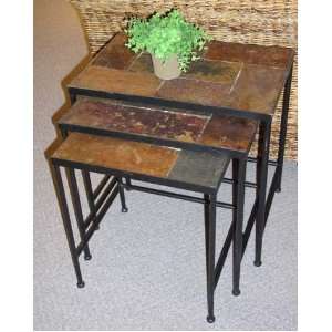  3   Pc. 4D Concepts Slate   top Nesting Tables Furniture 