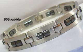   Stainless Steel Magnetic Bracelet Hematite Wrist Band Pain Heal  