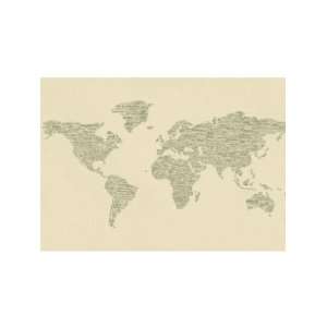  Wallpaper 4Walls Maps One World Sage KP1338PM4