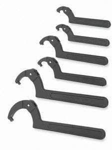 JH WILLIAMS 6 PIECE ADJUSTABLE PIN SPANNER WRENCH SET  