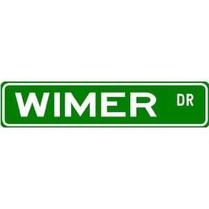  WIMER Street Name Sign ~ Family Lastname Sign ~ Gameroom 