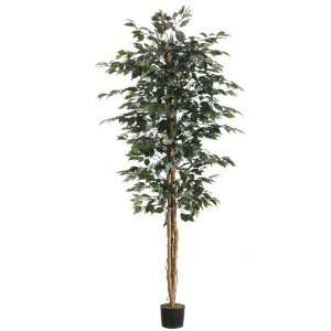   of 2 Potted Artificial Decorative Silk Ficus Trees 7