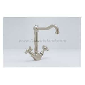 Rohl Single Hole Faucet w/Column Spout & Five Spoke Handles A1469XMSTN 