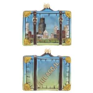  Personalized Chicago Suitcase Christmas Ornament