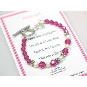  Message of Love Jewelry Diva Girl Bracelet with Diva Charm 