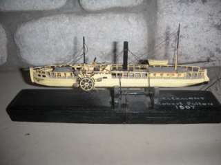 VINTAGE WOOD MODEL OF THE 1807 FULTON CLERMONT RIVERBOAT PADDLE WHEEL 