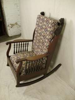 Victorian Stick & Ball Walnut Rocking Chair (3022)*.  