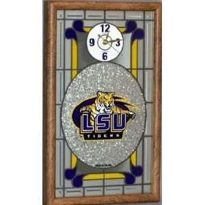  LSU Fighting Tigers Wall Clock Wooden Frame NCAA College Athletics 