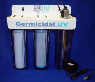 SAFH2O UV 2 GPM Ultraviolet Water Purifier + .5 Micron Carbon Filter 