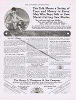 1910 VINTAGE AD   MILFORD SAW BLADES HACK SAW 3 19  