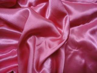 NEW Solid Satin Fabric PRETTY HOT PINK BTY x 58  