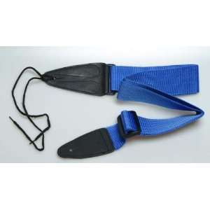  Ballistic Nylon Strap with Extra Large Leather Ends Blue 