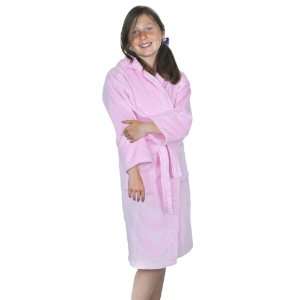   Terry Velour Turkish Robe Bathrobe 100% Cotton, Pink, Large, Age 7 11
