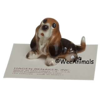   Basset Hound Puppy Dog Miniature Figurine Small Wee Animal 3190  